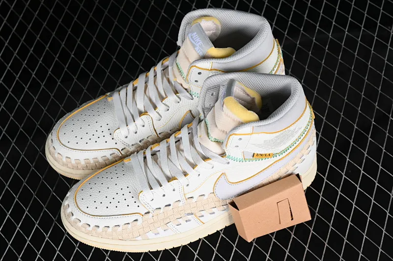 All categories Air Jordan Jordan series basketball shoes Air Jordan 1 High foreign trade version Union x Air Jordan 1 High OG "Woven" AJ1 Joe 1 joint model woven high-top basketball shoes FD2565-100